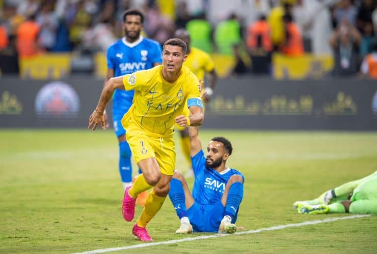 كم عدد أهداف كريستيانو رونالدو ضد الهلال في ديربي الرياض؟