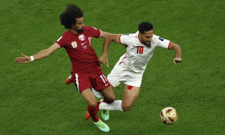 مباراة قطر والأردن